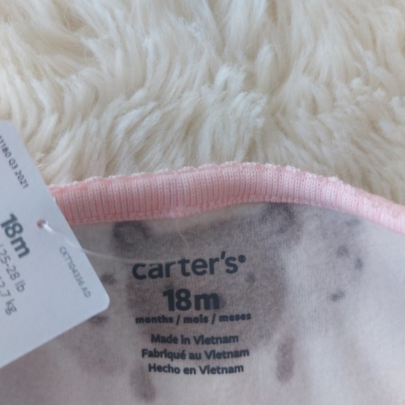 3/$20 Carter Girl Hedgehog Footie Pajama. - Picture 9 of 9